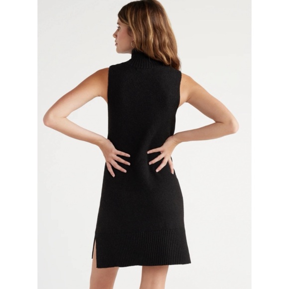 🆕 Free Assembly Women's Sleeveless Turtleneck Sweater Mini Dress M Medium NWT - Picture 4 of 5